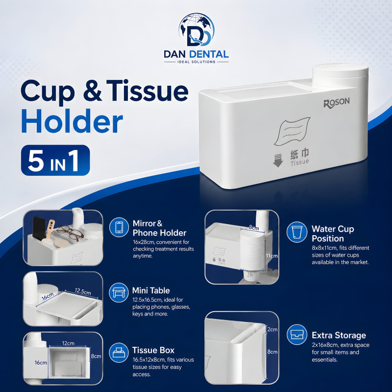 Cup and Tissue Holder 5 in 1